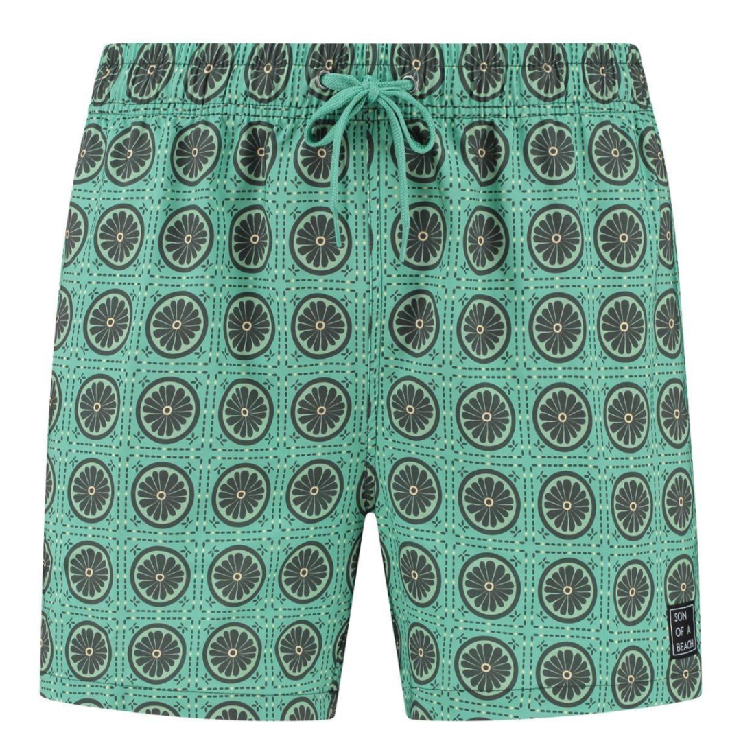 Nepal, Green, Men's swimming trunks
