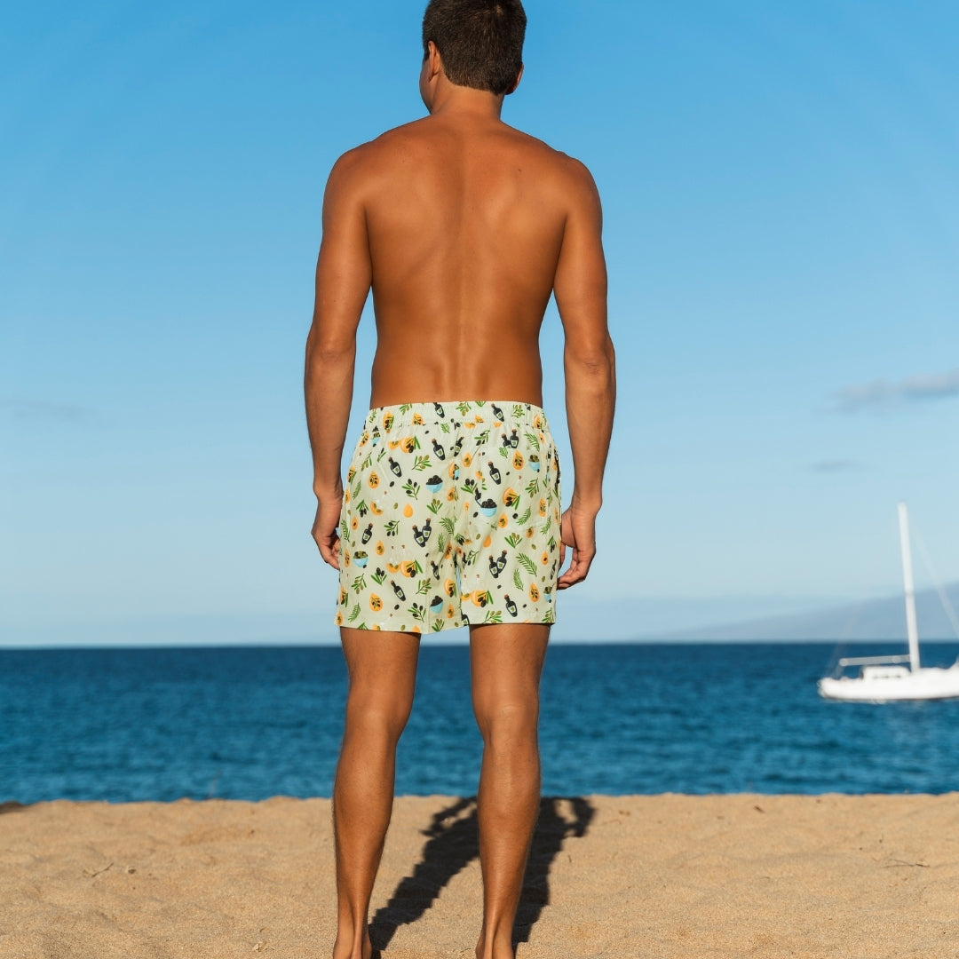 Olive, Men's swimming trunks