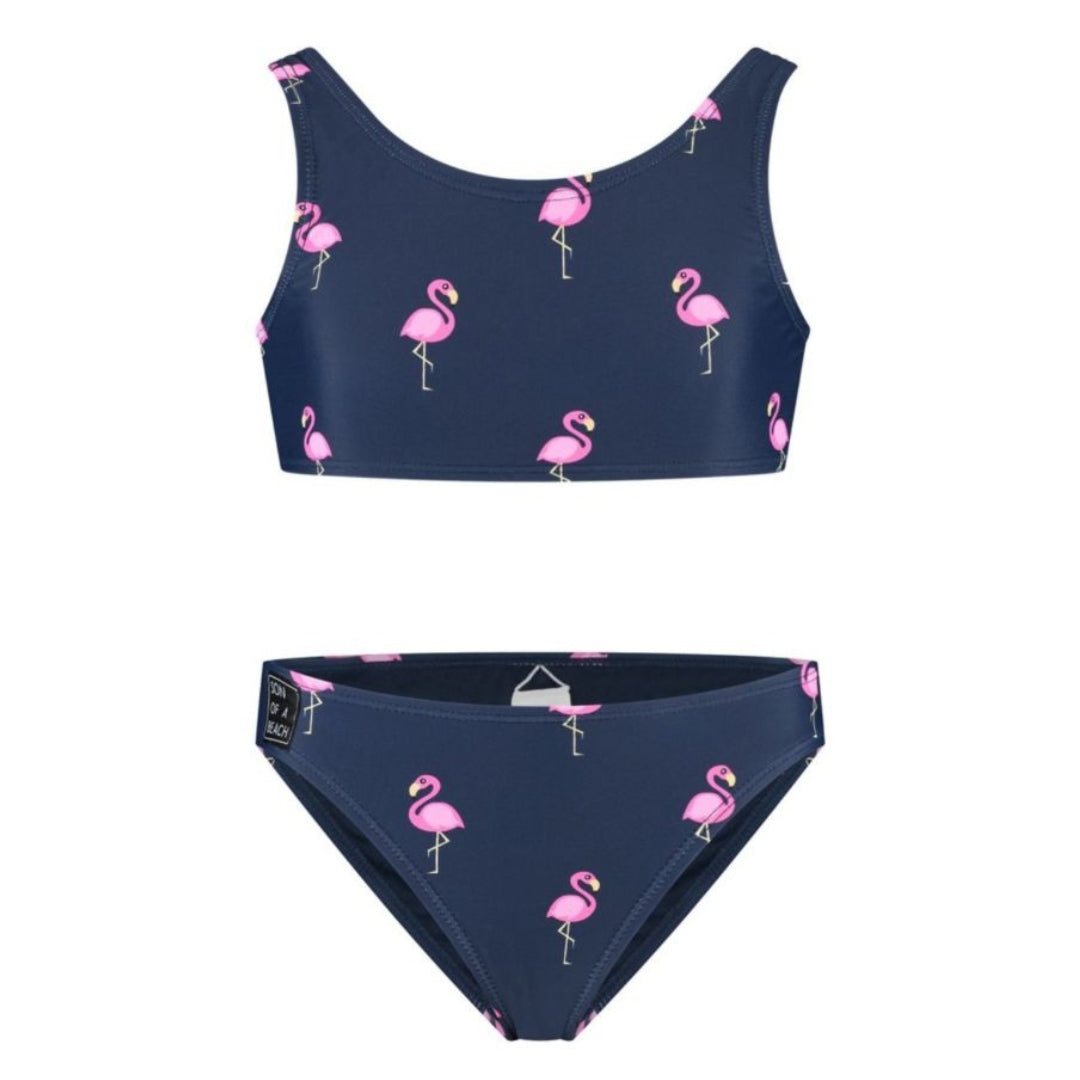 Flamingo, Donker blauw, Meisjes bikini