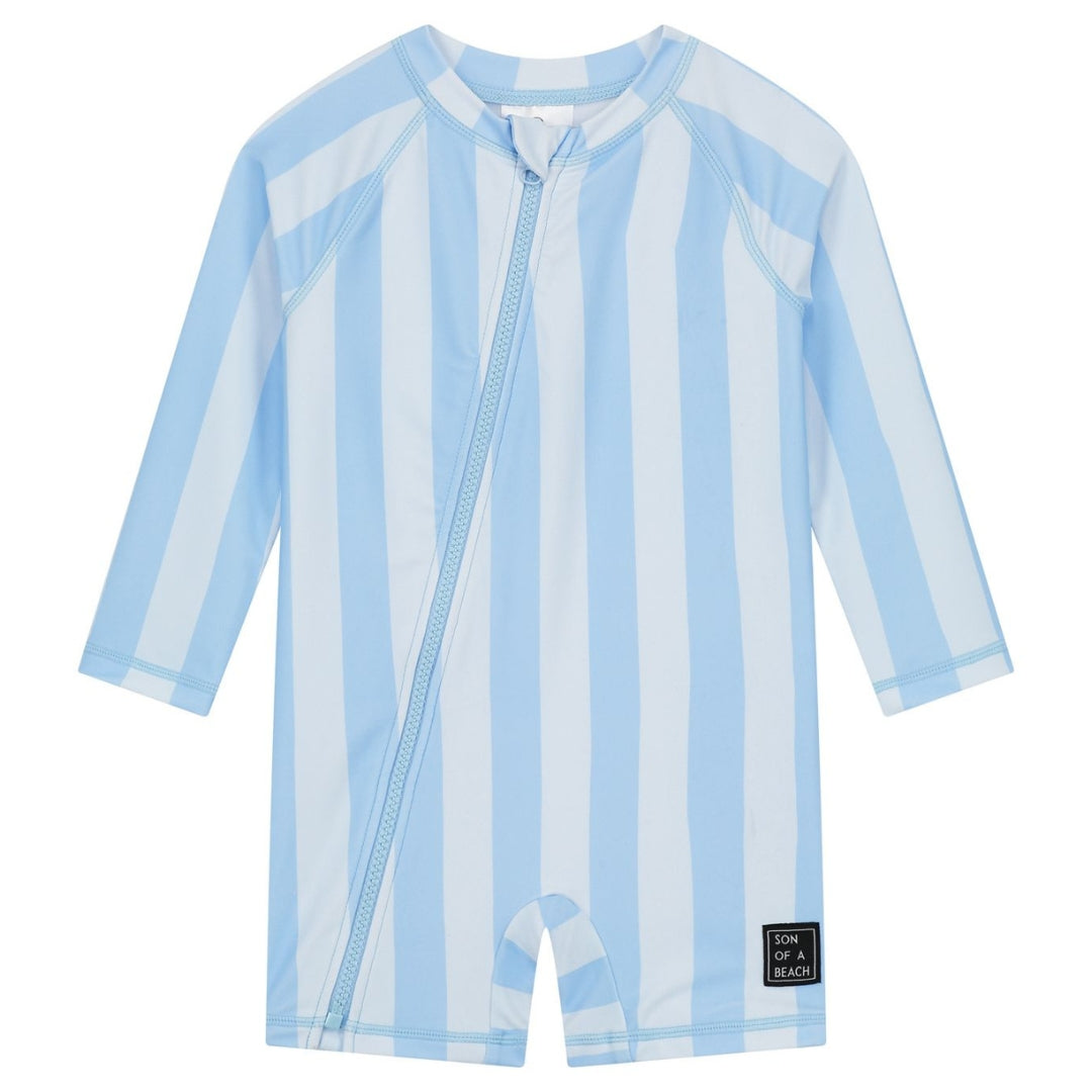 Striped, Light Blue, UV Swimsuit Baby (Boys / Girls)