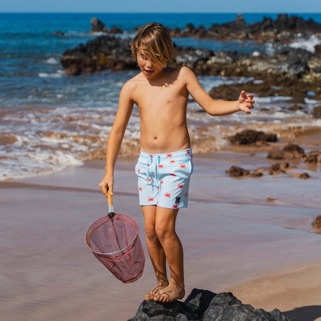 Crab, Light blue, Mother and son swimwear