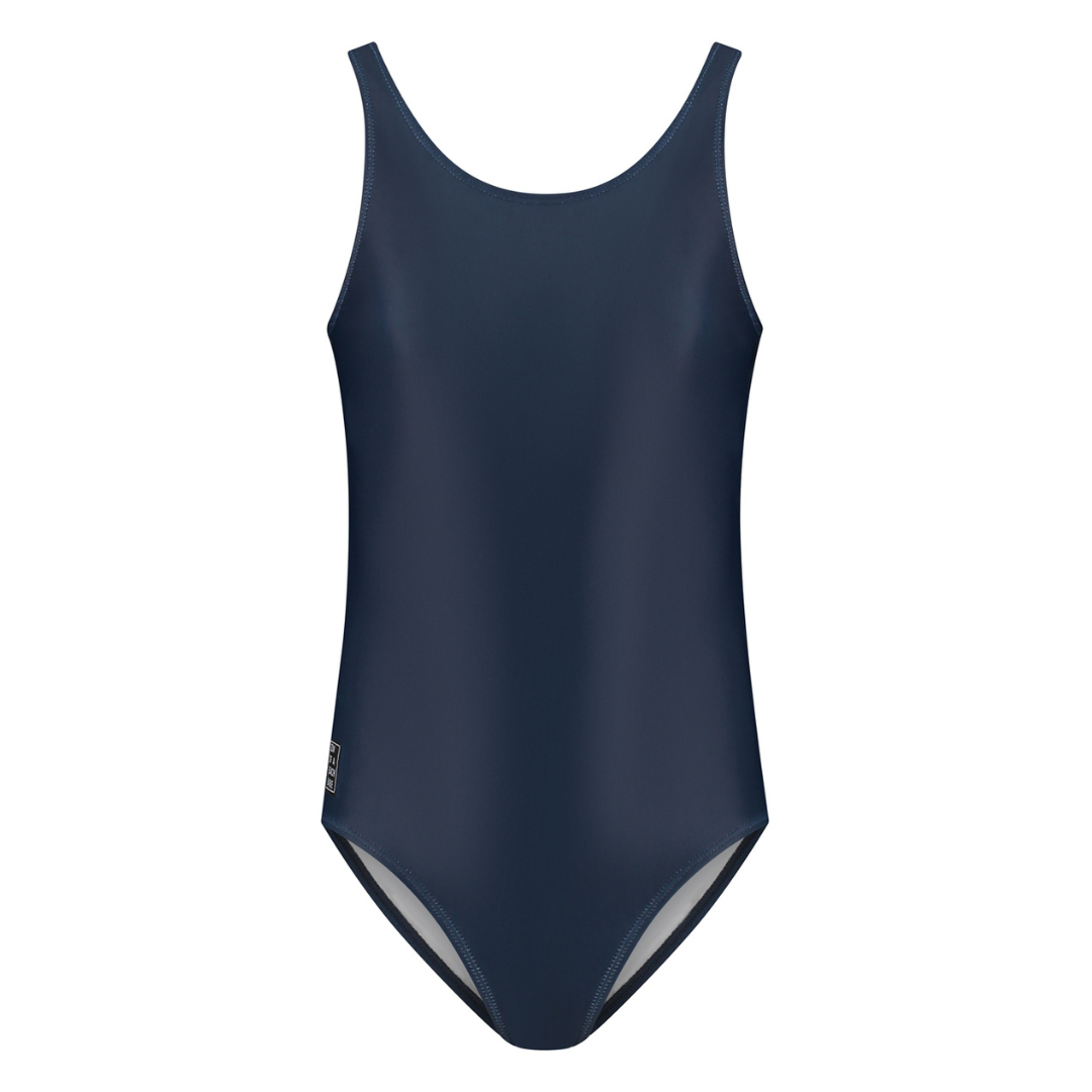 Solid, Blue, Girls swimsuit