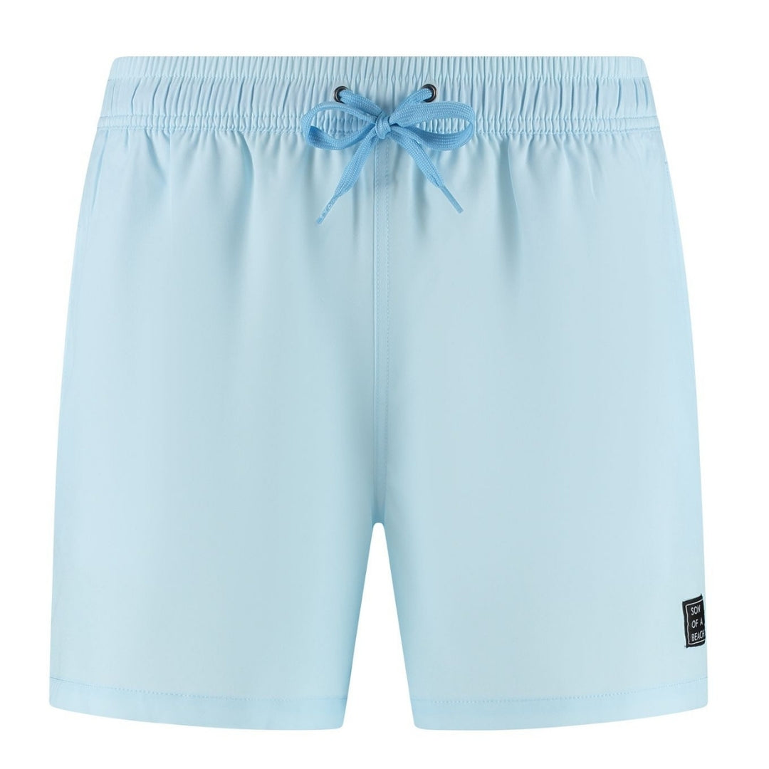 Solid, Light Blue, Men's Swim Shorts