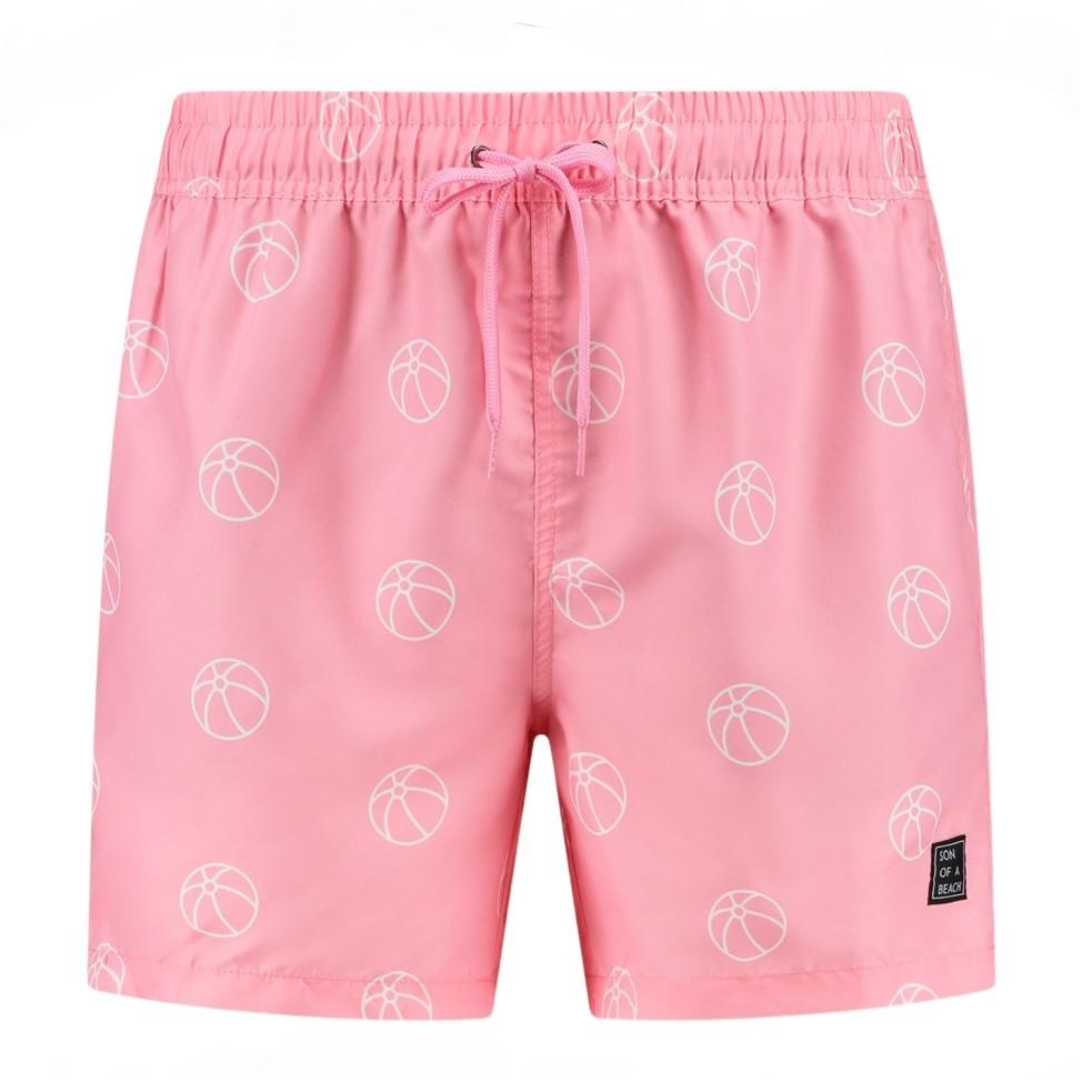 Beachball, Pink, Boys Swim Shorts
