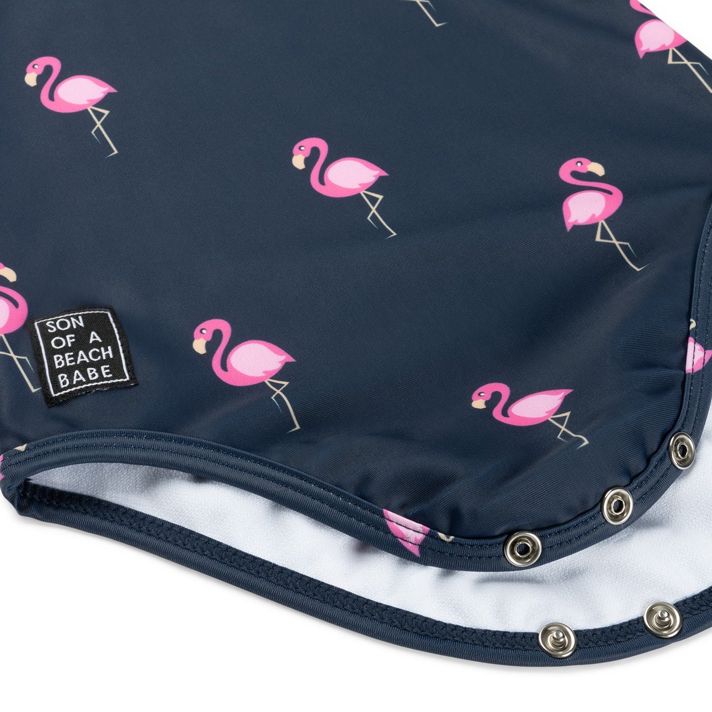 Flamingo, Blue, Girls swimsuit