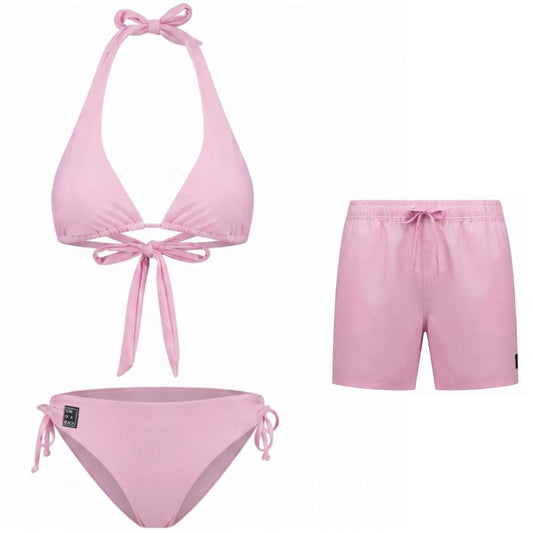 Solid, Pink, Mother and son bikini/swimming trunks
