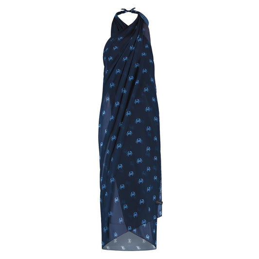Crab, Blue, Ladies Shawl