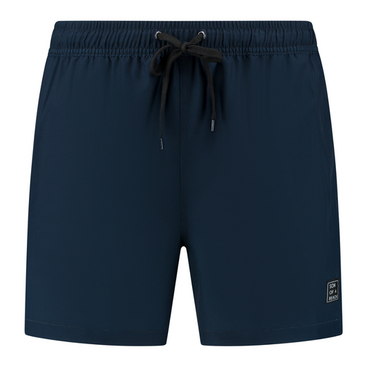 Solid, Blue, Men's swimming trunks