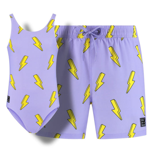 Lightning, Lila, Father and daughter swimwear
