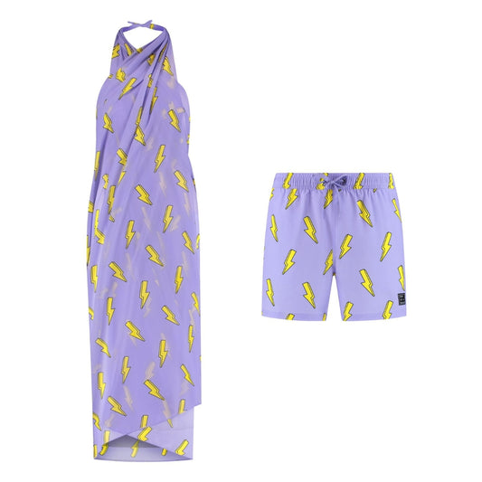 Lightning, Lila, Mother and son swimwear
