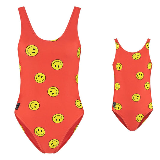 Smiley, Mother and daughter swimsuit