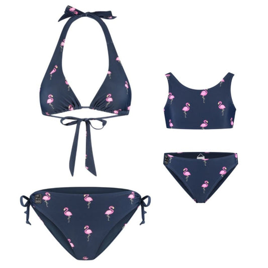 Flamingo, Blue, Mother and daughter bikini/swimsuit