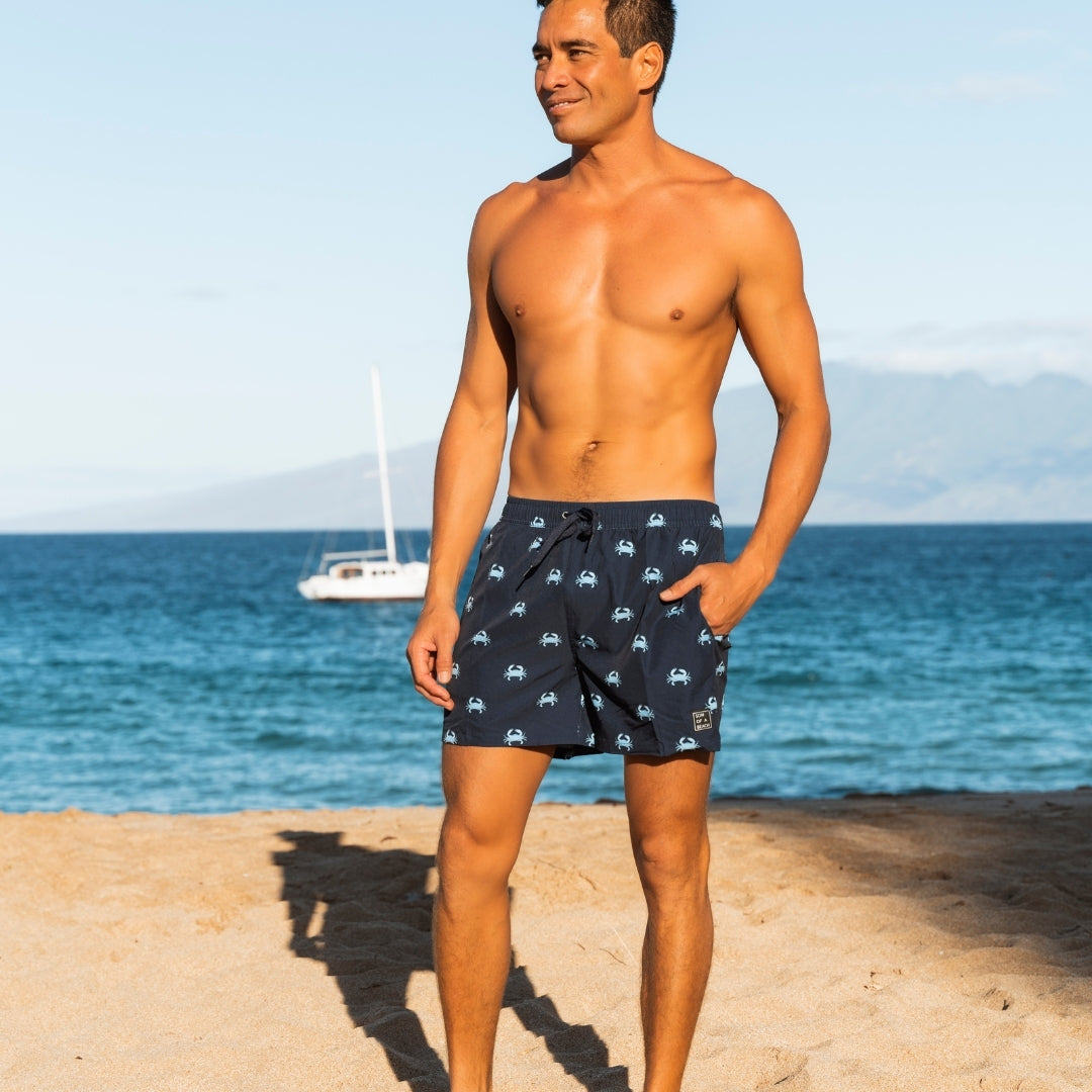 Crab, Blue, Father and son swim shorts