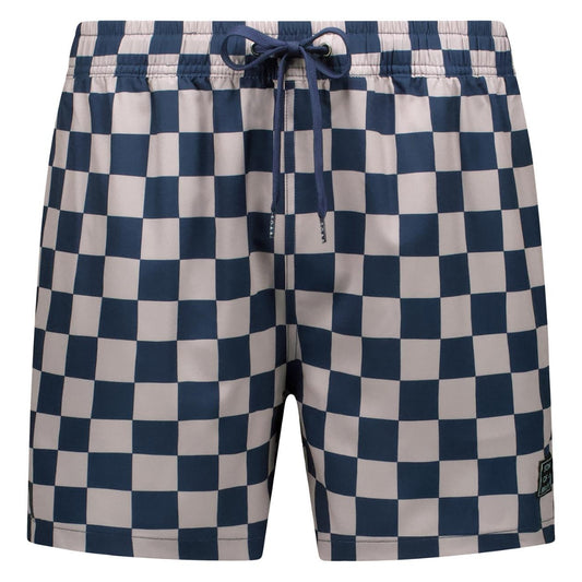 Check, Blue, Men's swimming trunks