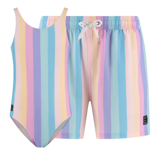 Rainbow, Father and daughter swimwear