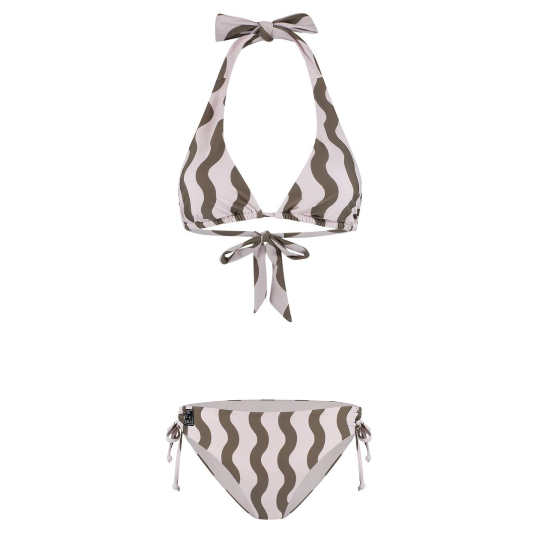 Smiley, Blue, Women's Bikini