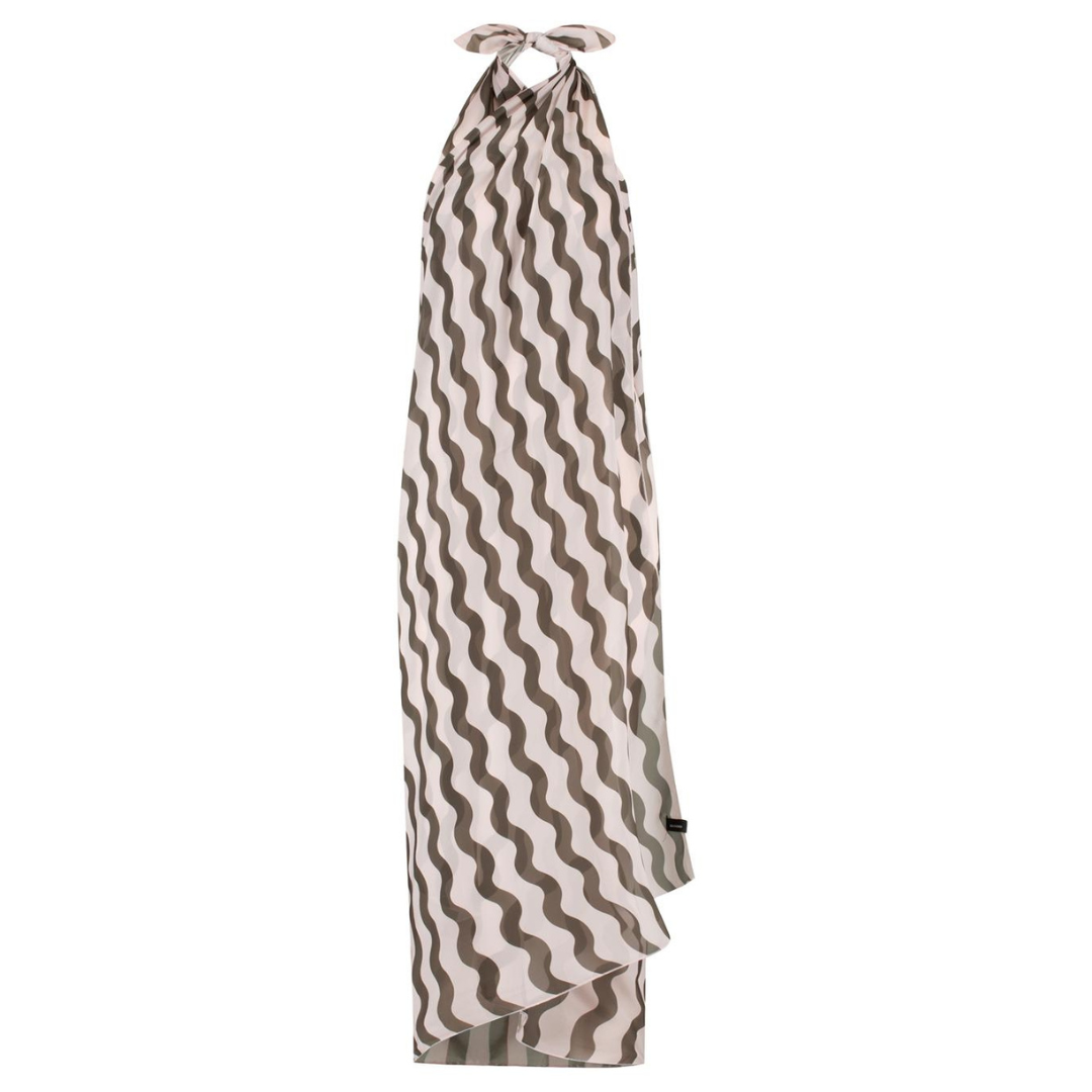 Striped, Wavy green, Women's shawl