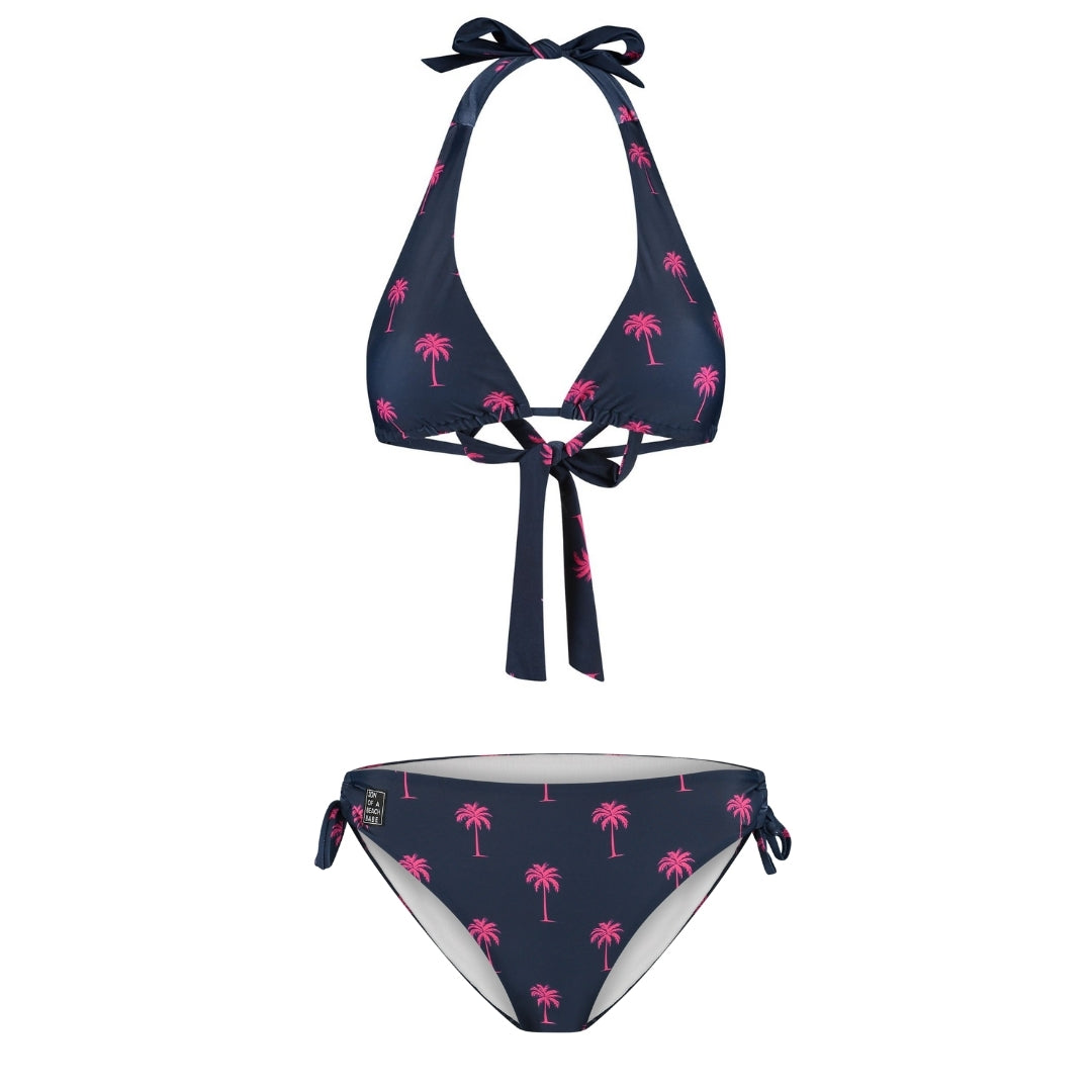 Palm Tree, Blue, Women's Bikini