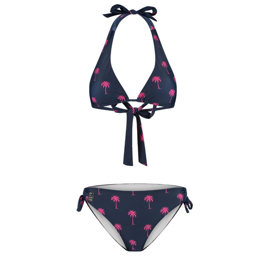 Palm Tree, Blue, Women's Bikini
