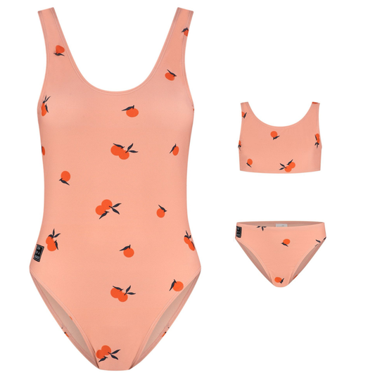 Orange, Orange, Mother and daughter swimsuit/bikini