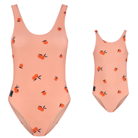Orange, Orange, Mother and daughter swimsuit