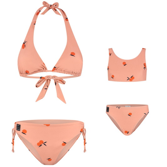 Orange, Orange, Mother and daughter bikinis