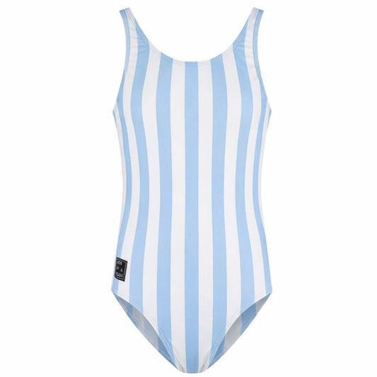 Striped, Light Blue, Girls swimsuit