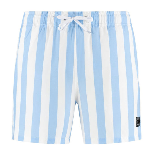 Striped, Light Blue, Men's swimming trunks