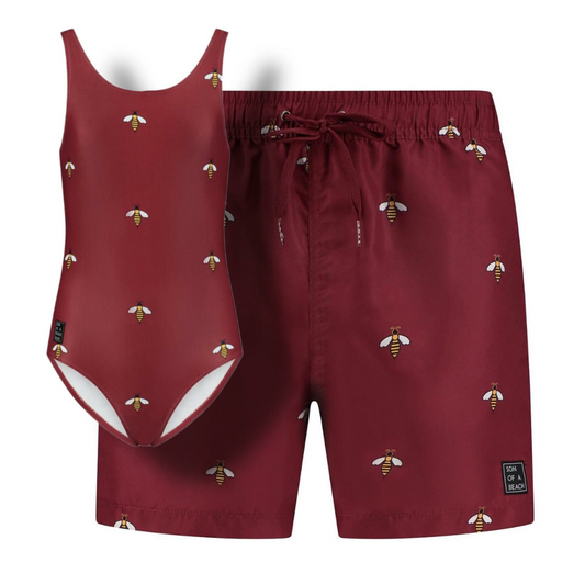Bees, Father and daughter swimwear