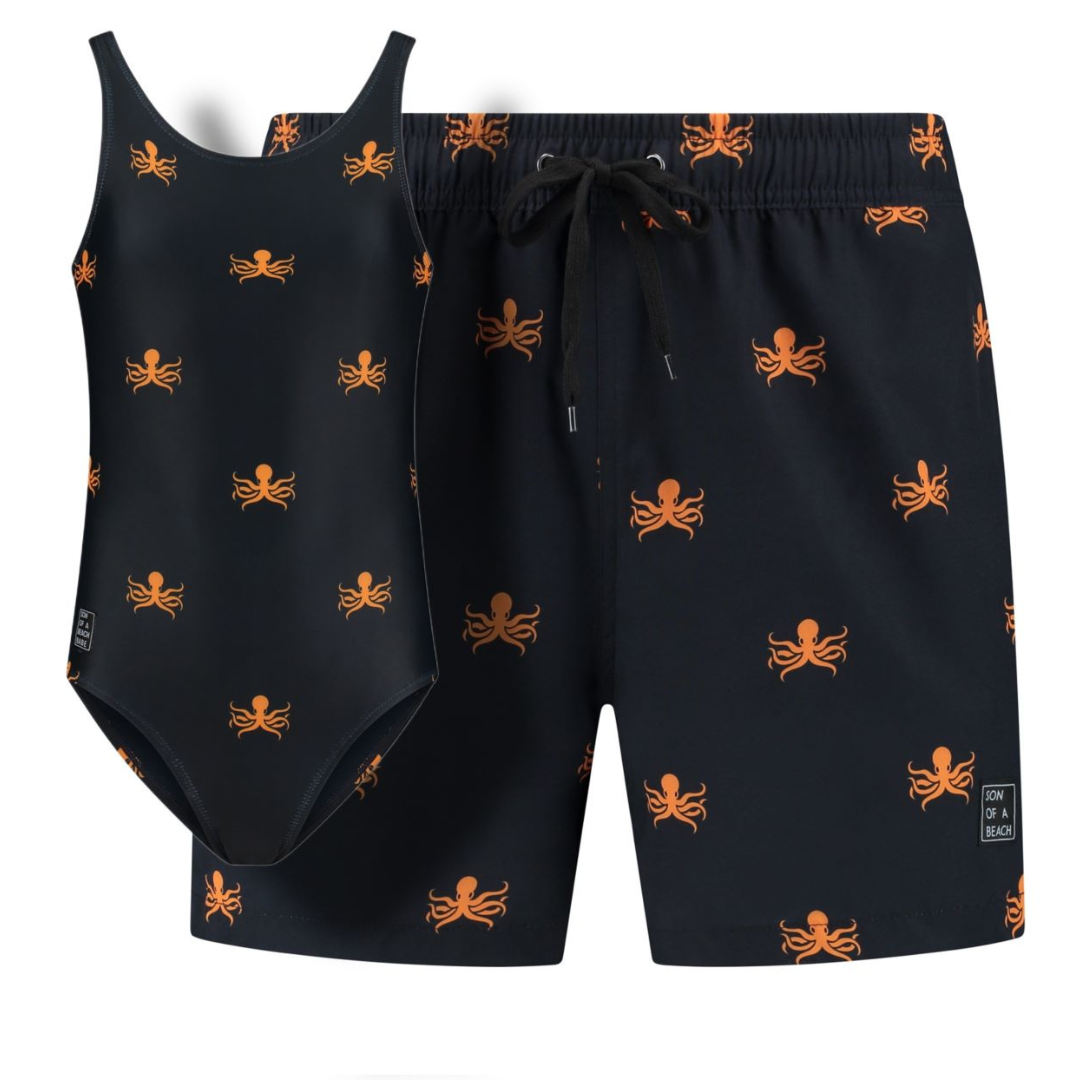 Octopus, Father and daughter swimwear