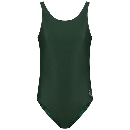 Solid, Green, Girls swimsuit
