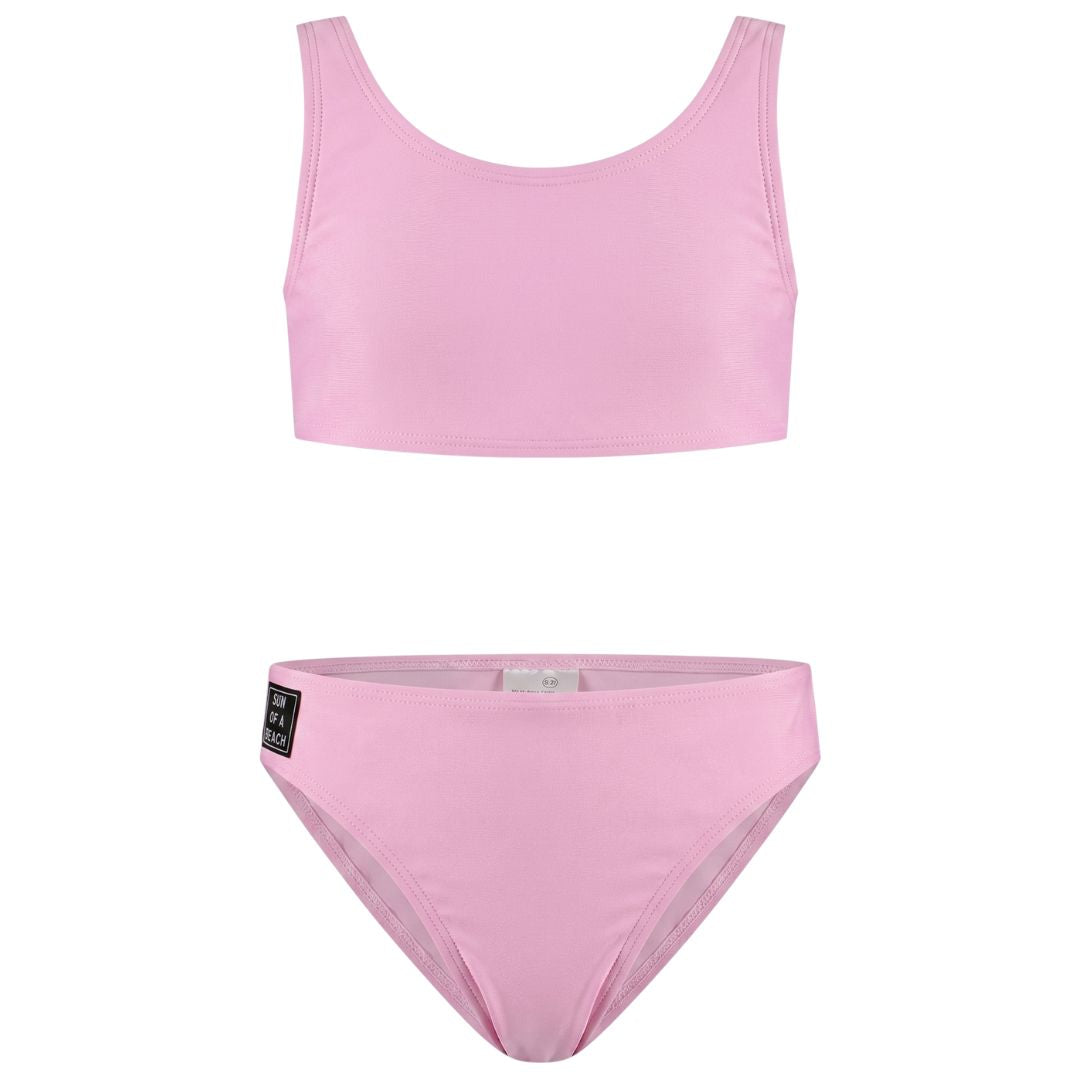 Solid, Pink, Girls bikini