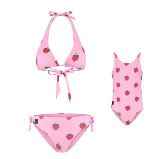 Strawberry, Mother and daughter bikini/swimsuit