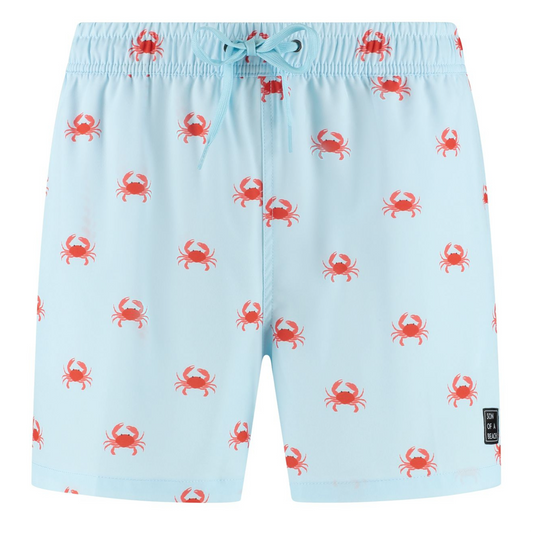 Crab, Light blue, Men's swimming trunks