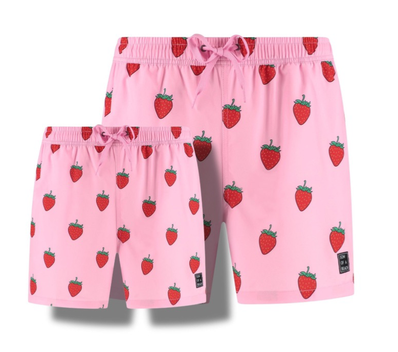 Strawberry, Father and son swim shorts