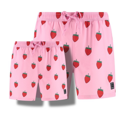 Strawberry, Father and son swim shorts