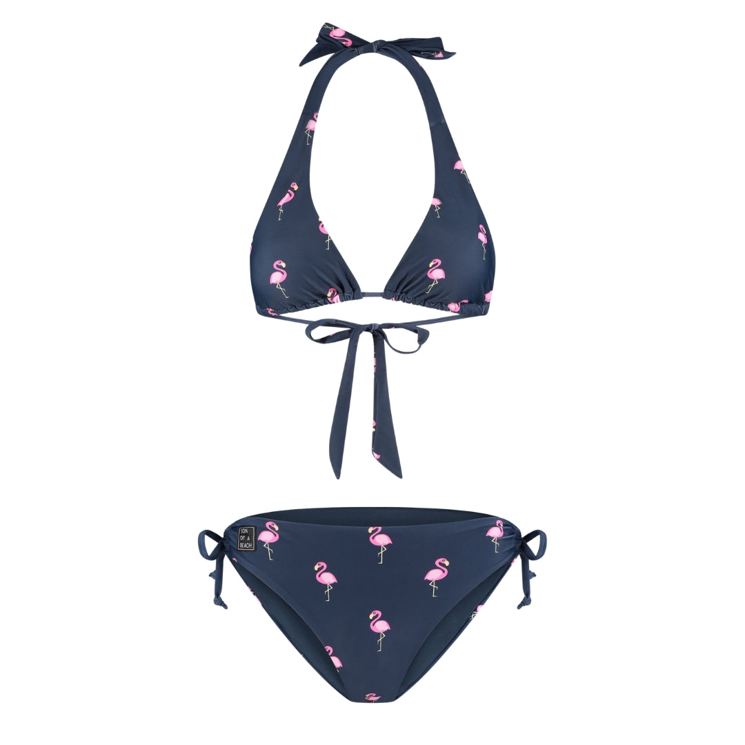 Flamingo, Blue, Women's Bikini