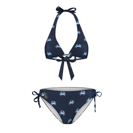 Crab, Blue, Women's Bikini