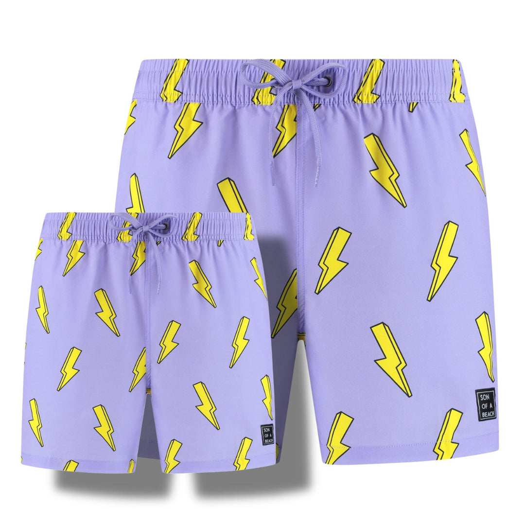 Lightning, Lila, Father and son swim shorts