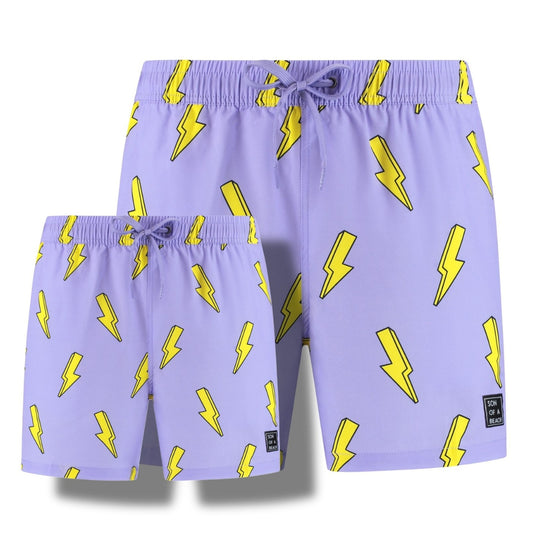 Lightning, Lila, Father and son swim shorts