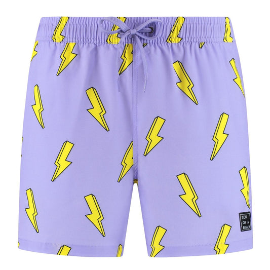 Lightning, Purple, Men's Swim Shorts