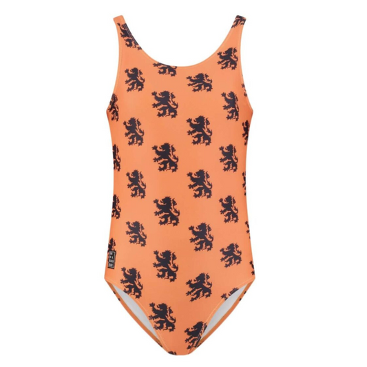 Orange Lion, Girls Swimsuit