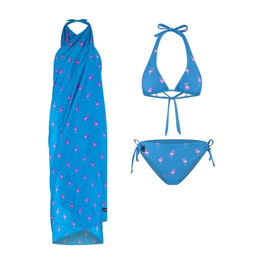 Flamingo, Royal Blue, Women's Bikini/wrap