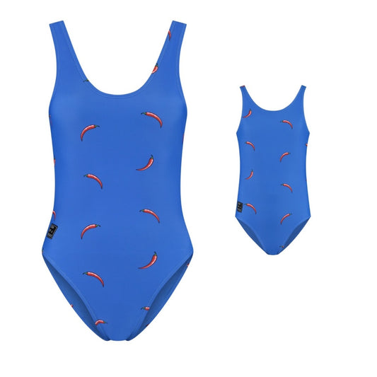Chili Pepper, Mother and Daughter Swimsuit