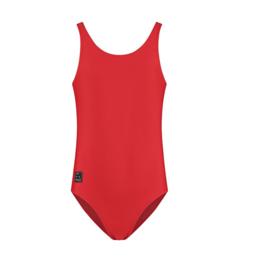 Solid, Red, Girls swimsuit