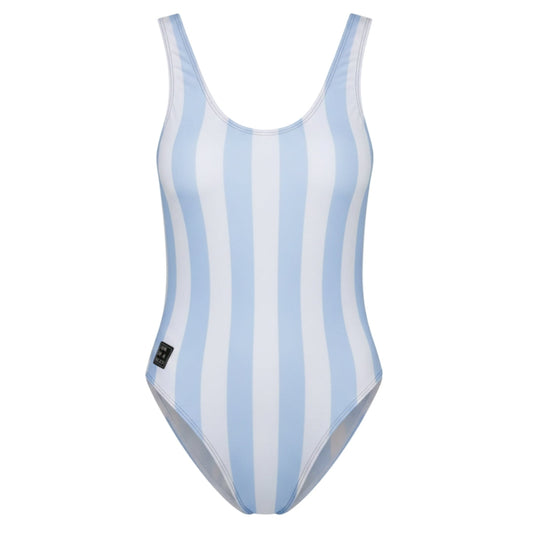 Faded-Striped, Light Blue, Women's Swimsuit