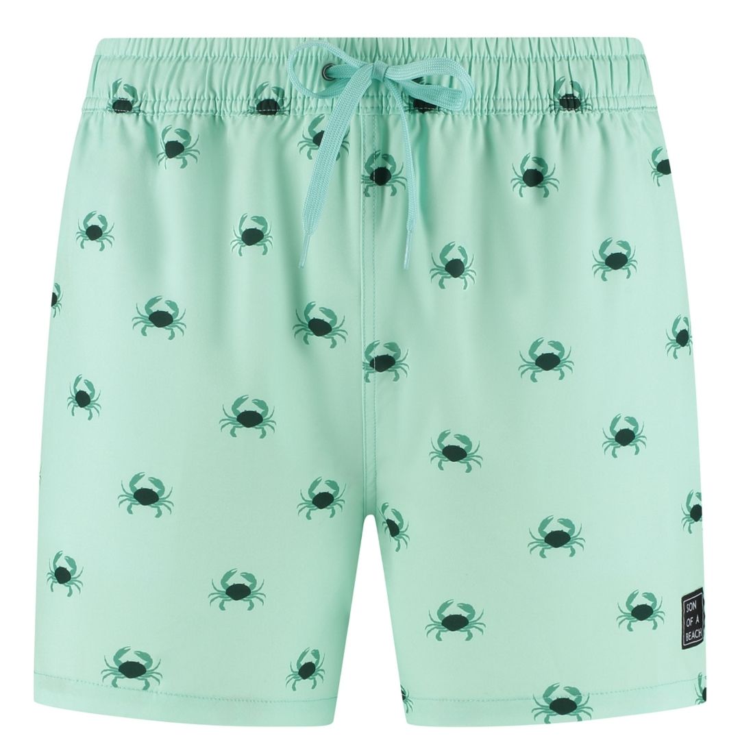 Crab, Green, Boys swimming trunks