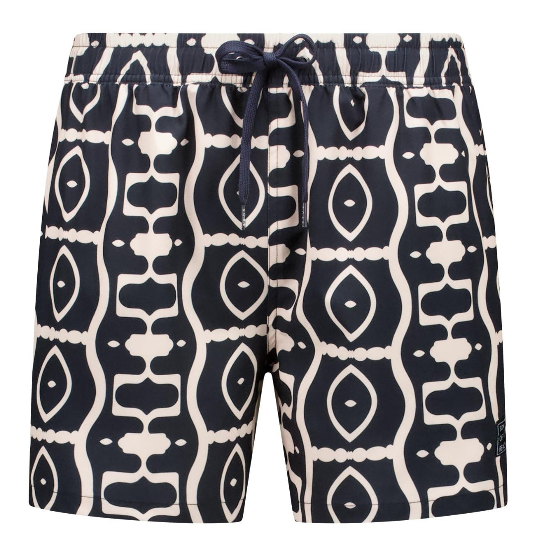 Abstract, Black, Boys swim trunks